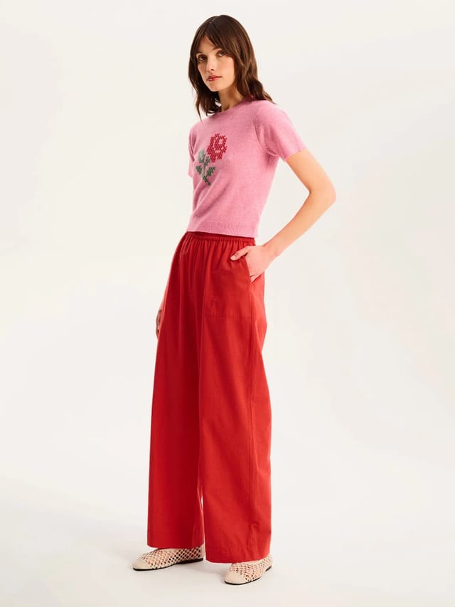 OMNES Lexi Rose Top in Pink - 3