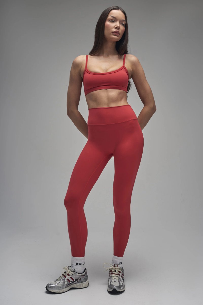 Kaiia Kaiia Sculpt Scoop Neck Bralette Red - 3