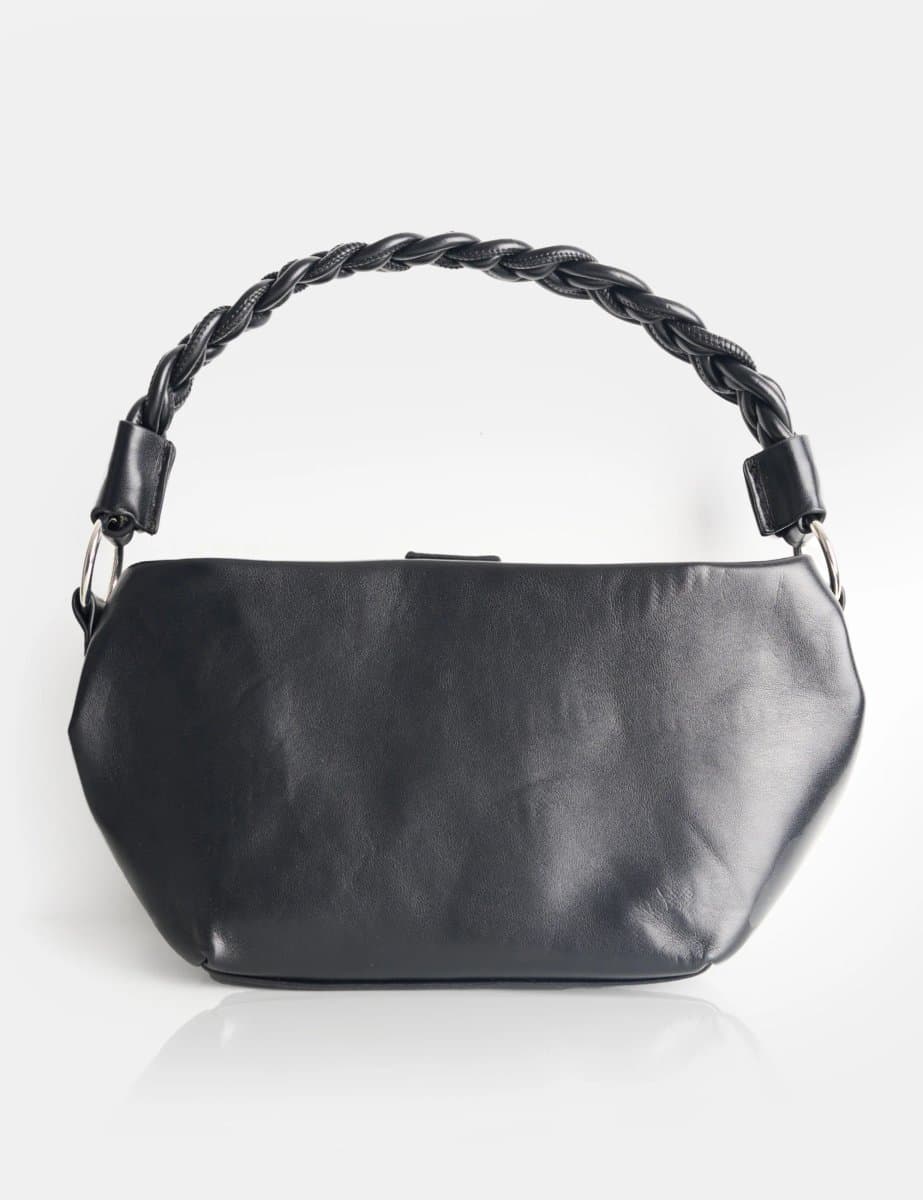 Public Desire Public Desire UK Quirky Woven Strap Shoulder Bag in Black