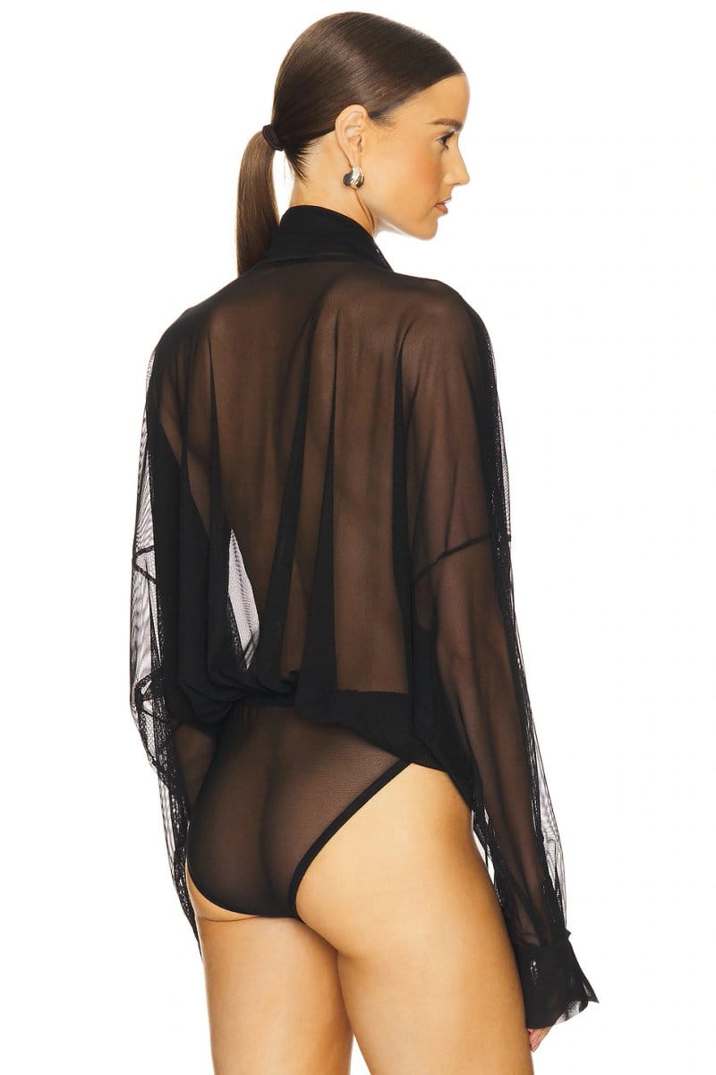 revolve Super Oversized Bf Shirt Bodysuit - 4