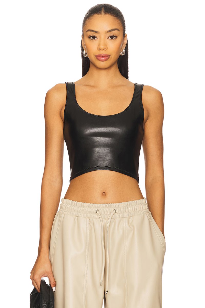 revolve Leather Tank Top - 1