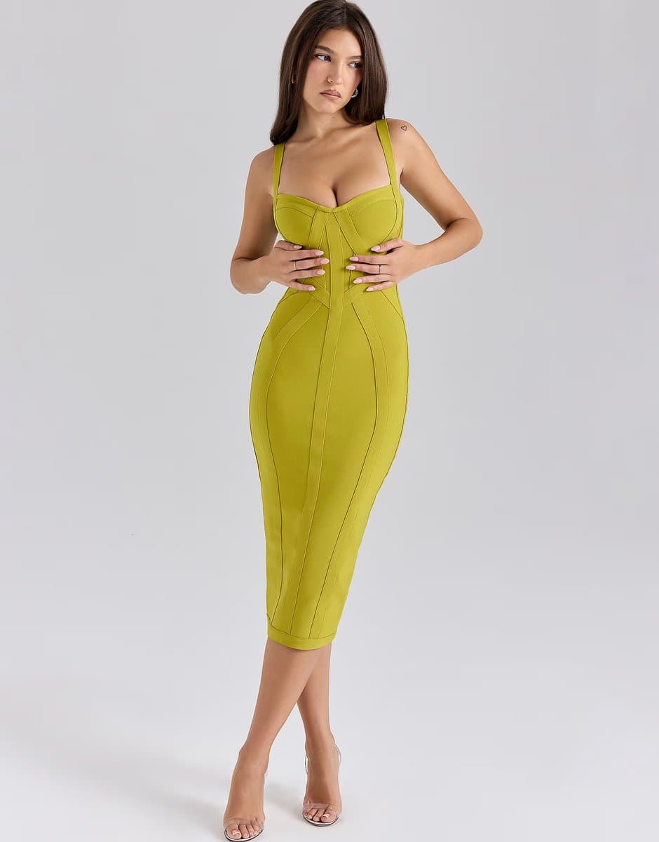 ASOS House of CB The era martini midi bandage dress in martini