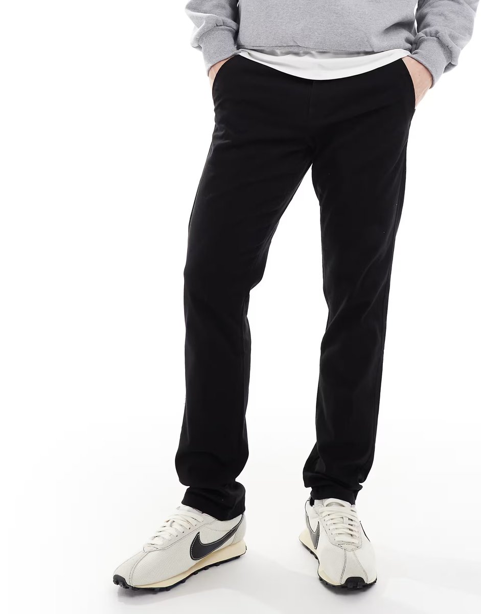 ASOS New Look slim fit chinos in black - 3