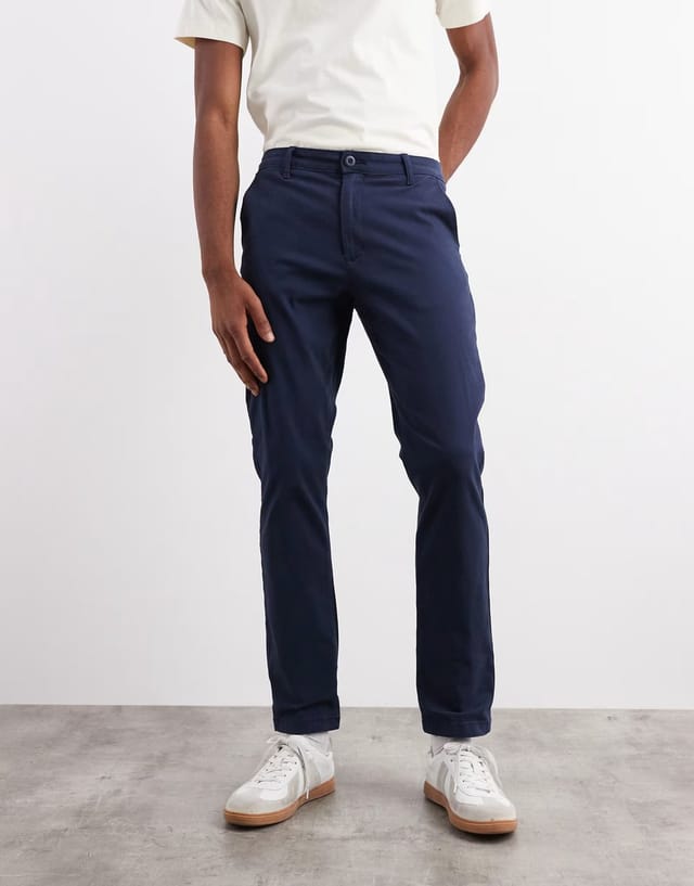 ASOS ASOS DESIGN slim chinos in navy - 2