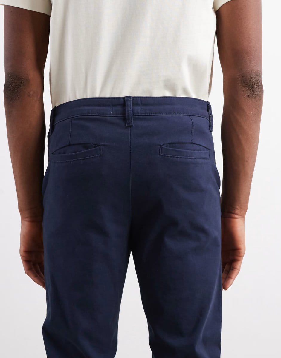 ASOS ASOS DESIGN slim chinos in navy - 4