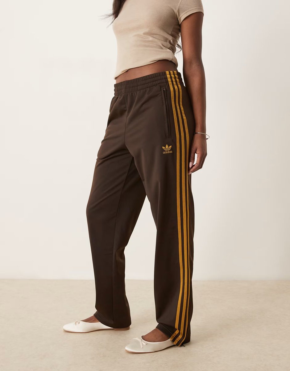 ASOS adidas Originals Firebird track pants in brown - 2