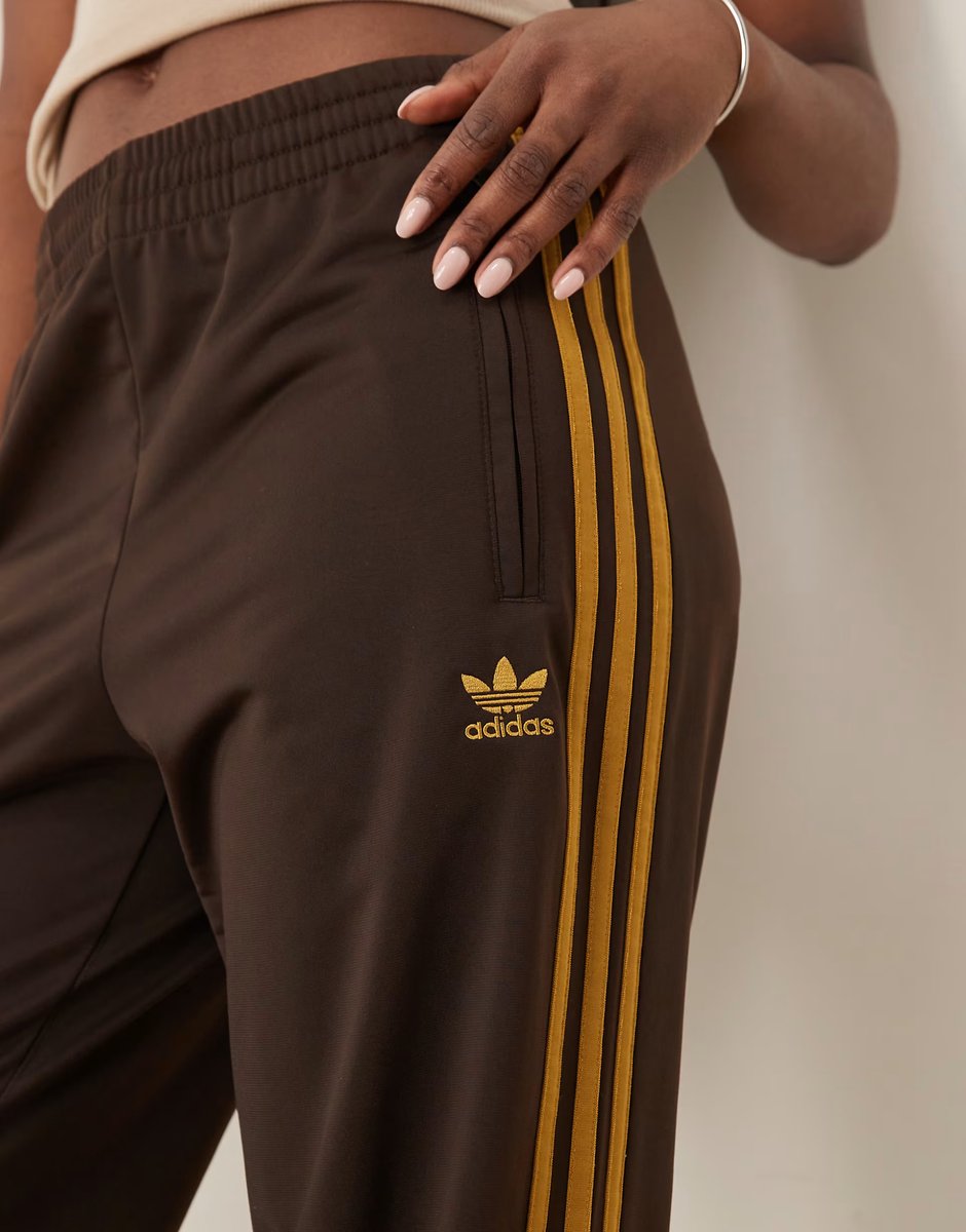 ASOS adidas Originals Firebird track pants in brown - 4
