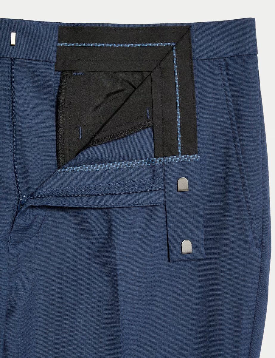 Marks & Spencer M&S Slim Fit Stretch Ultimate Suit Trousers Dark Indigo - 2