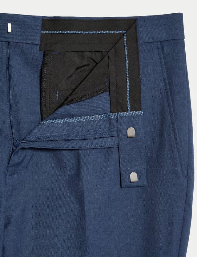 Marks & Spencer M&S Slim Fit Stretch Ultimate Suit Trousers Dark Indigo - 2