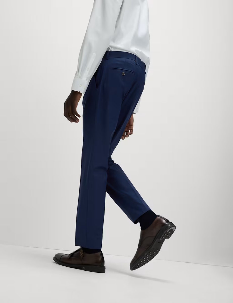 Marks & Spencer M&S Slim Fit Stretch Ultimate Suit Trousers Dark Indigo - 4