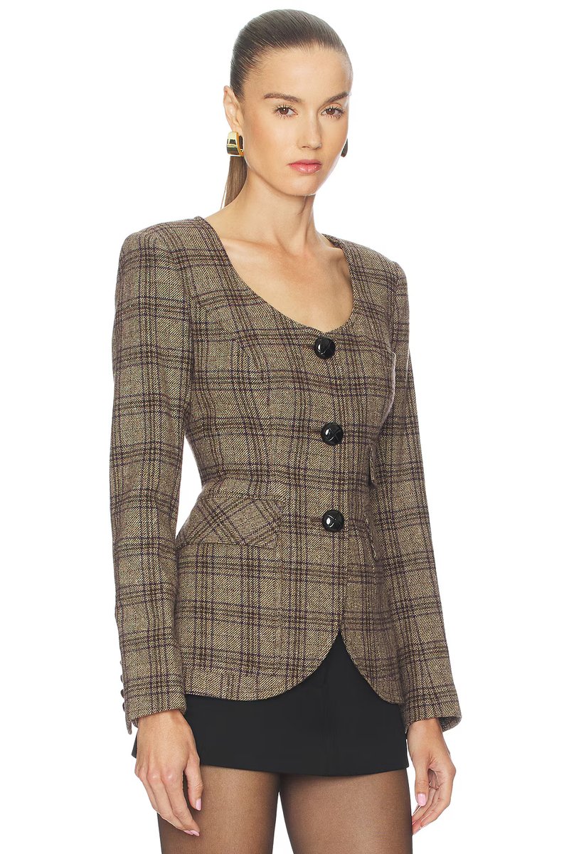 revolve Portrait Neck Blazer - 2