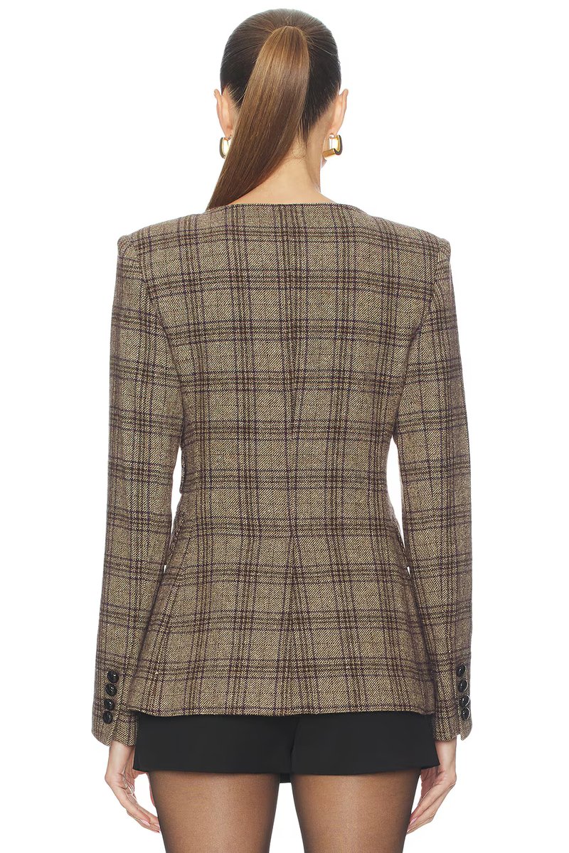 revolve Portrait Neck Blazer - 3