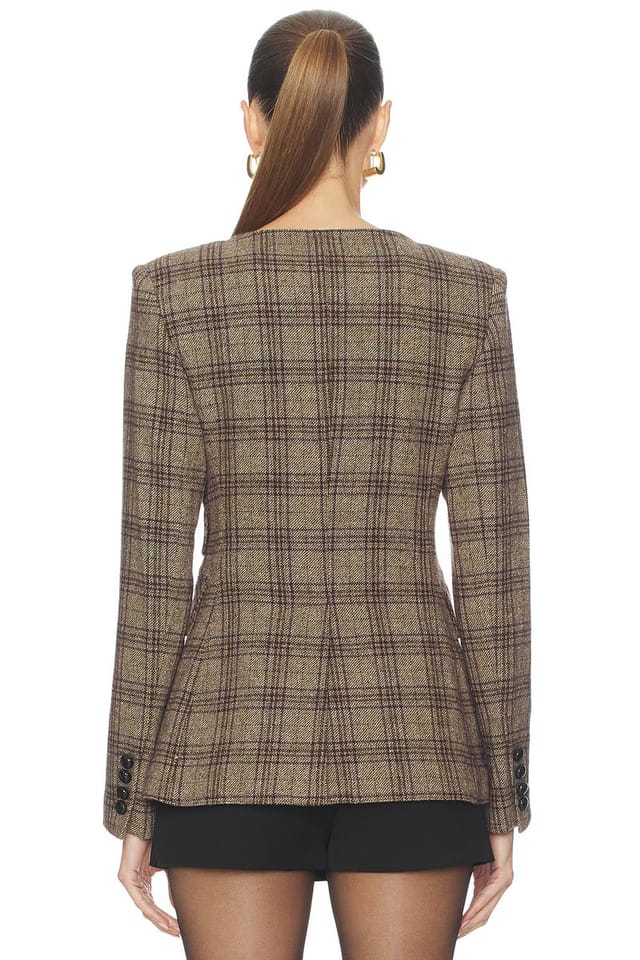revolve Portrait Neck Blazer - 3
