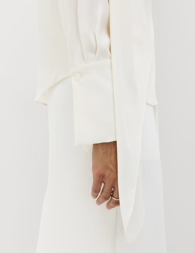 Marks & Spencer M&S Draped Detail Cowl Neck Top Ivory - 2