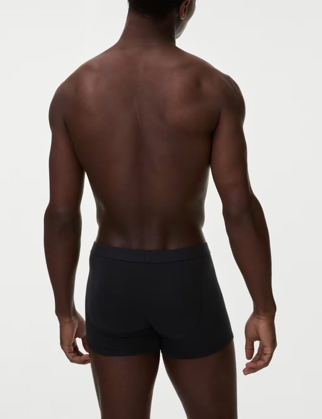 Marks & Spencer M&S 10 Pack Cotton Rich Cool & Fresh™ Trunks Black - 2