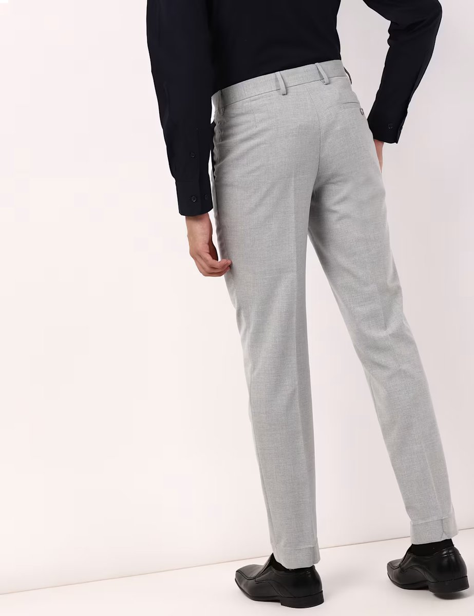 Marks & Spencer M&S OV PV Slim Trouser Light Grey Mix - 2