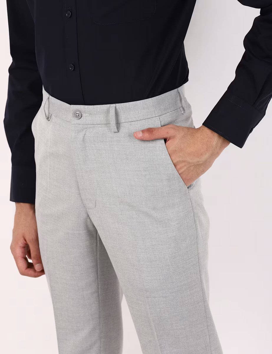 Marks & Spencer M&S OV PV Slim Trouser Light Grey Mix - 3