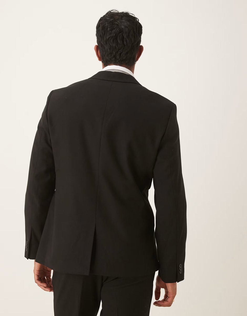 ASOS ASOS DESIGN slim suit jacket in black - 3