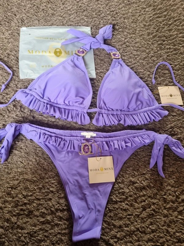 Moda Minx Moda Minx purple baby doll bikini set size XL - 2
