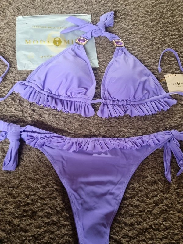 Moda Minx Moda Minx purple baby doll bikini set size XL - 4