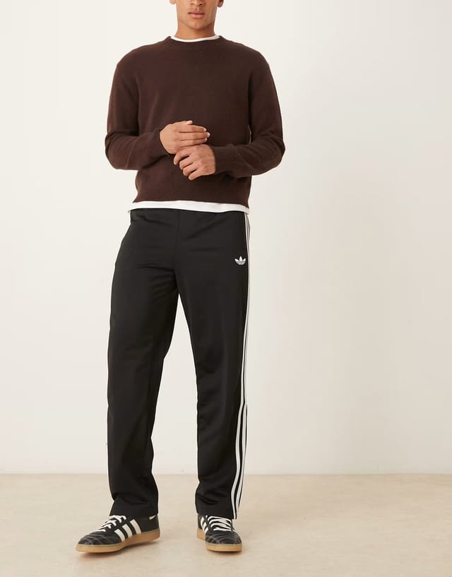 ASOS adidas Originals Firebird track pants in black - 2