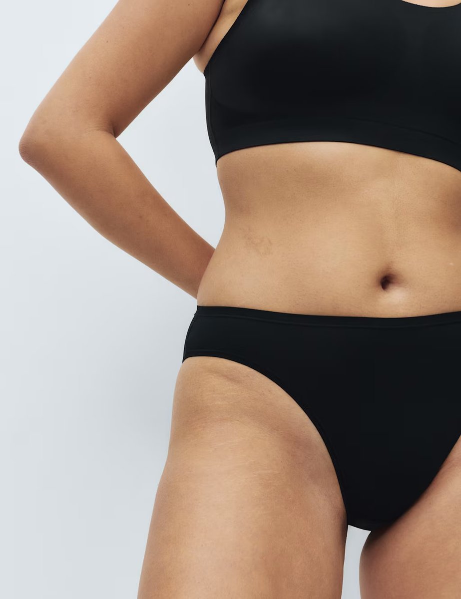 Marks & Spencer M&S 7 Pack Microfibre High Leg Knickers Black Mix - 2