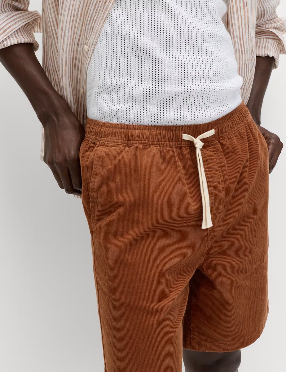 Marks & Spencer M&S Pure Cotton Corduroy Shorts Rust - 3