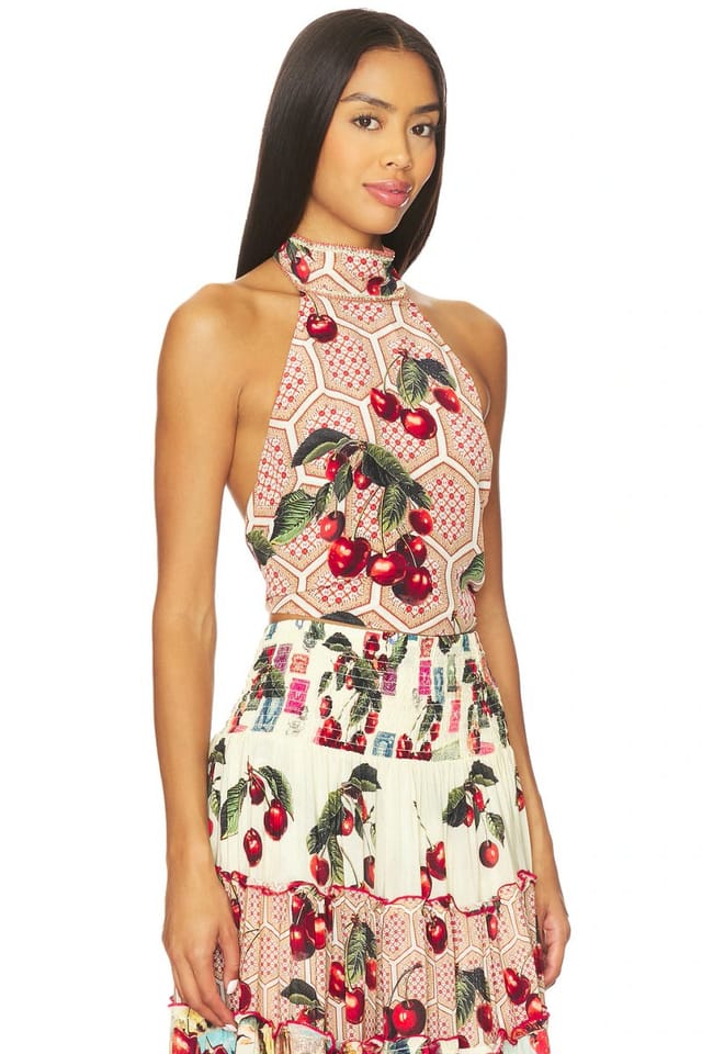 revolve Halter Tie Back Top - 2