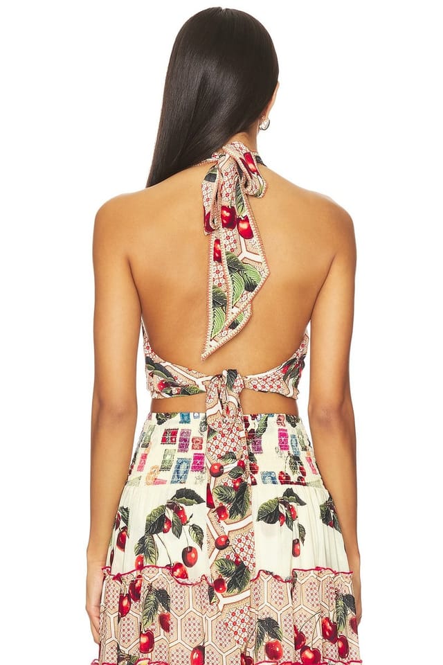 revolve Halter Tie Back Top - 3