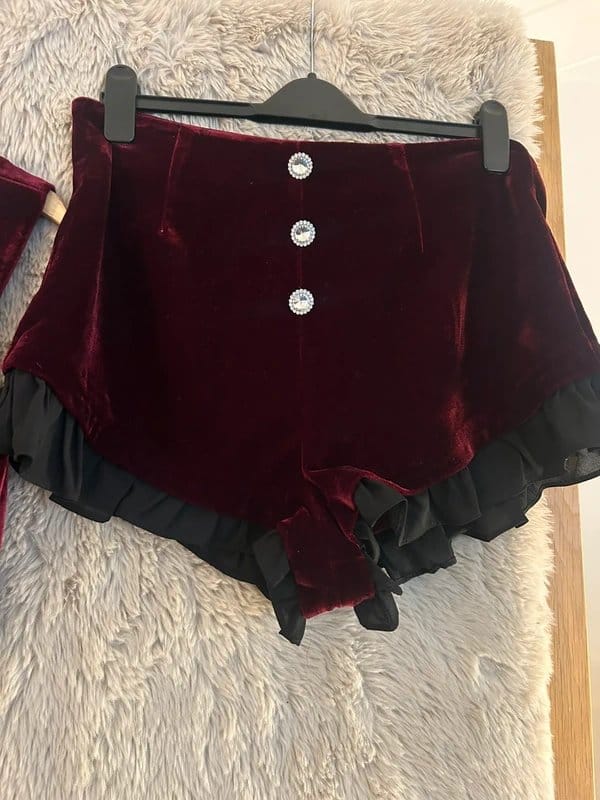 ASOS Asos luxe Burgundy velvet two piece 🎉 - 3