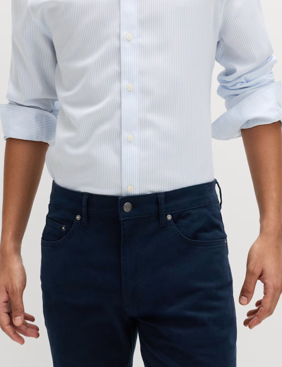 Marks & Spencer M&S Slim Fit 5 Pocket Stretch Trousers Navy - 3