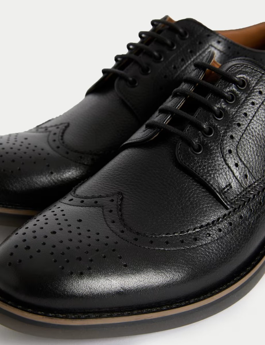 Marks & Spencer M&S Leather Brogues Black - 2
