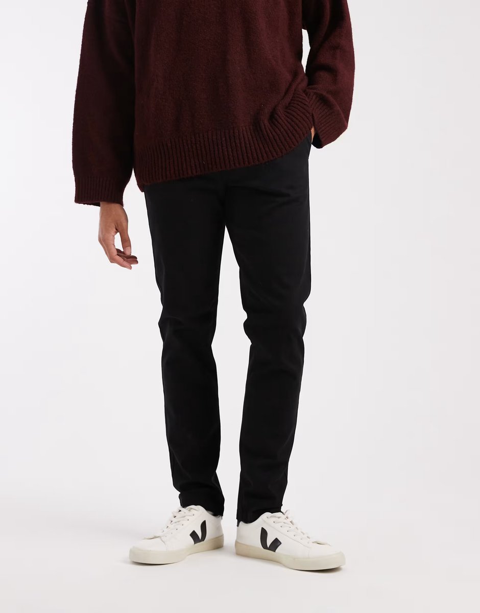 ASOS ASOS DESIGN skinny chinos in black - 3