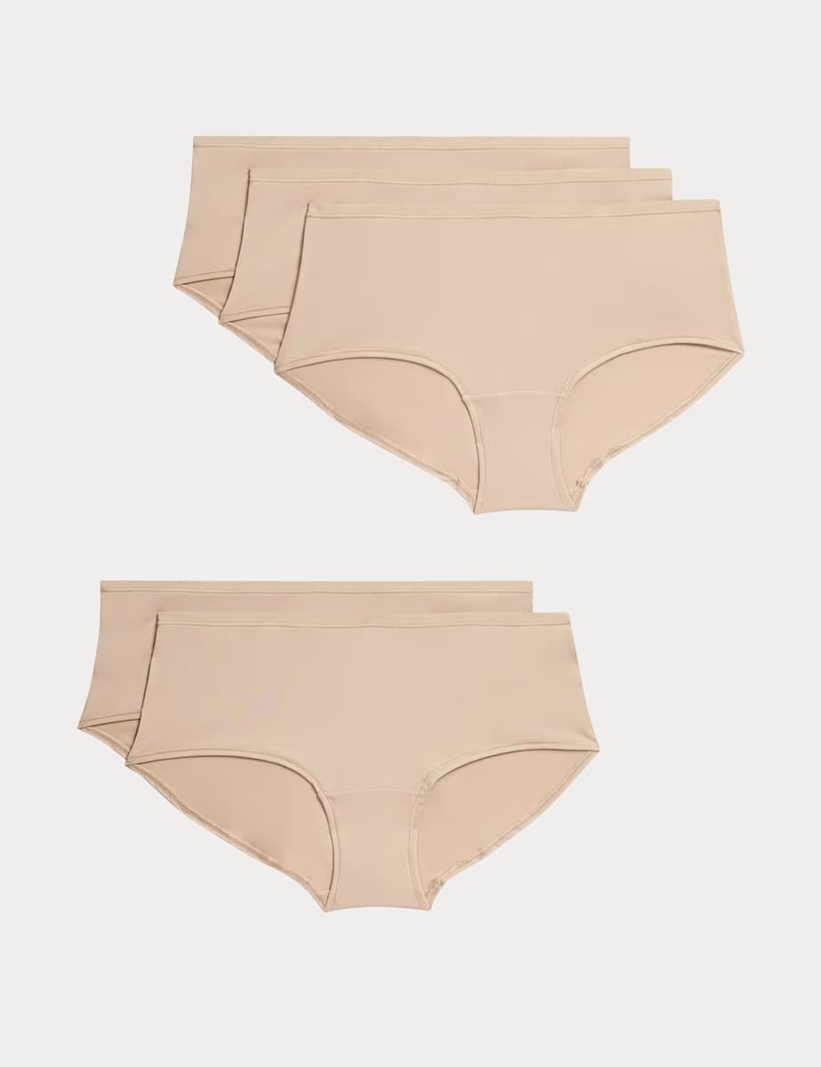 Marks & Spencer M&S 5pk Microfibre Low Rise Shorts Rose Quartz