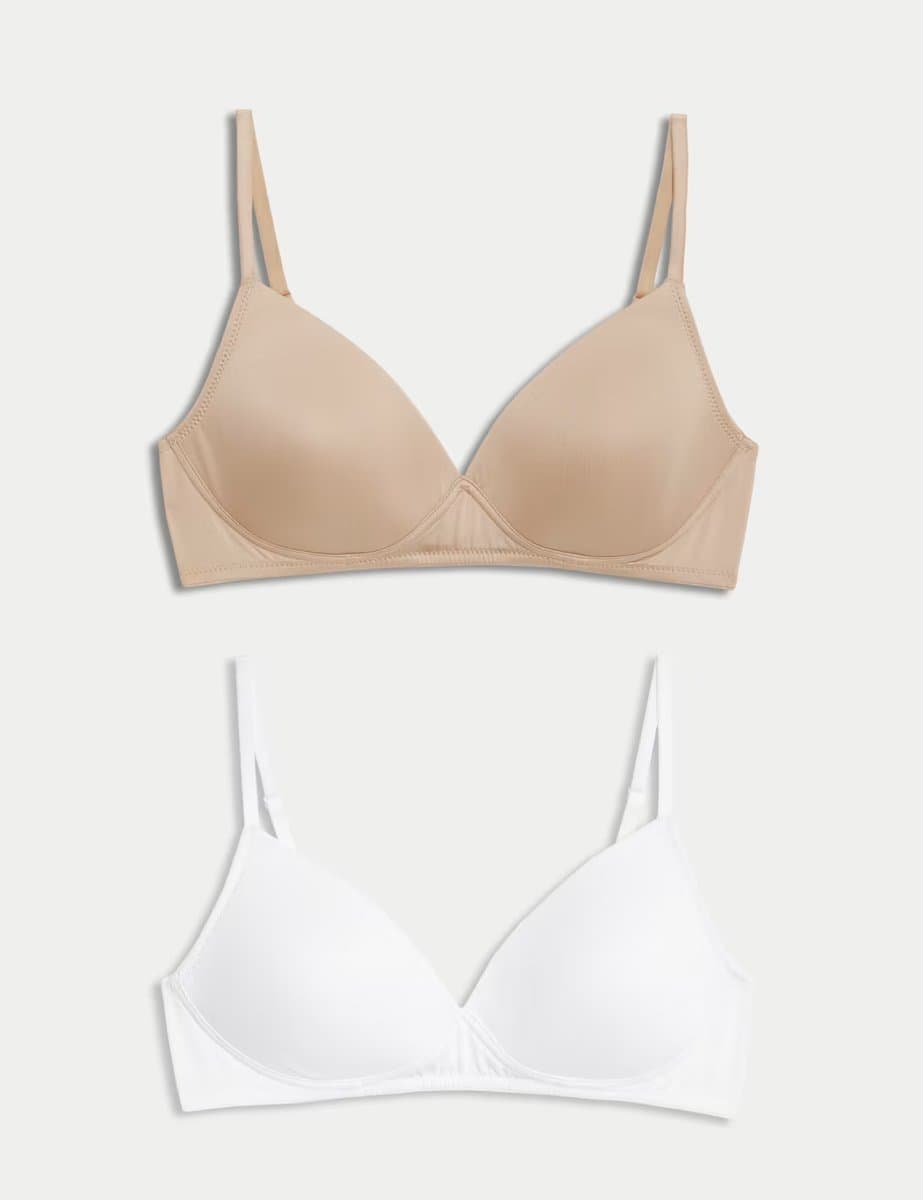 Marks & Spencer M&S 2 Pack Non Wired First Bra White Mix