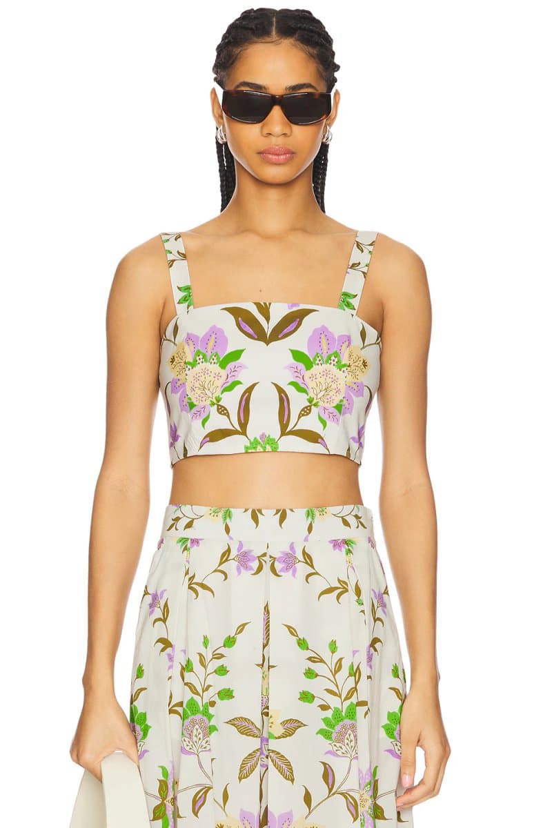 revolve Revolve Floral Print Crop Top in Secret Garden