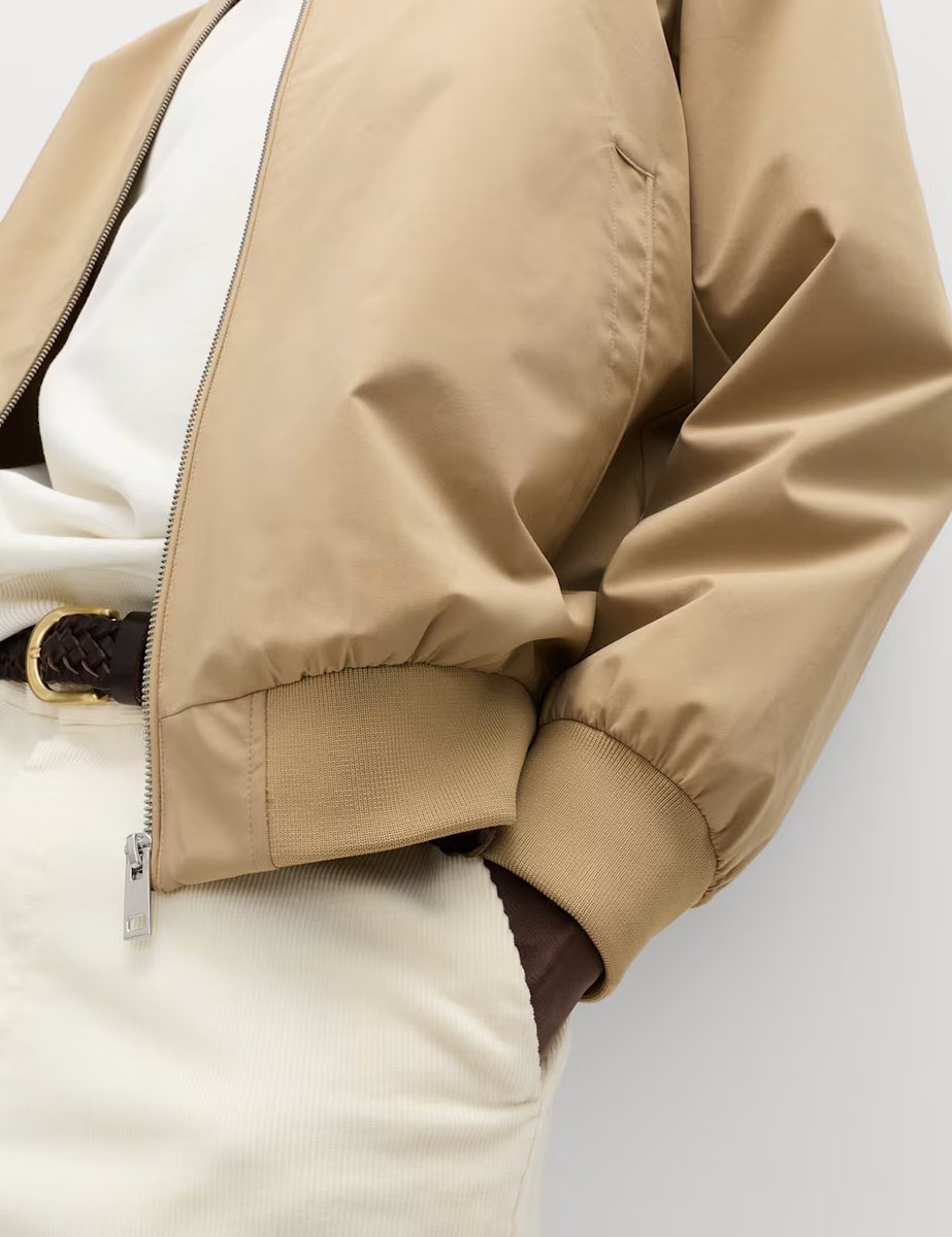 Marks & Spencer M&S Bomber Jacket with Stormwear™ Light Sand - 4