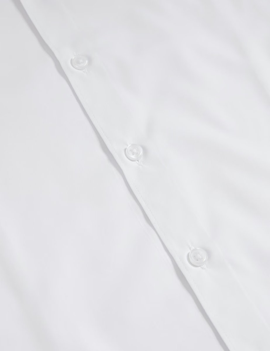 Marks & Spencer M&S 5 Pack Slim Fit Easy Iron Short Sleeve Shirts White - 2