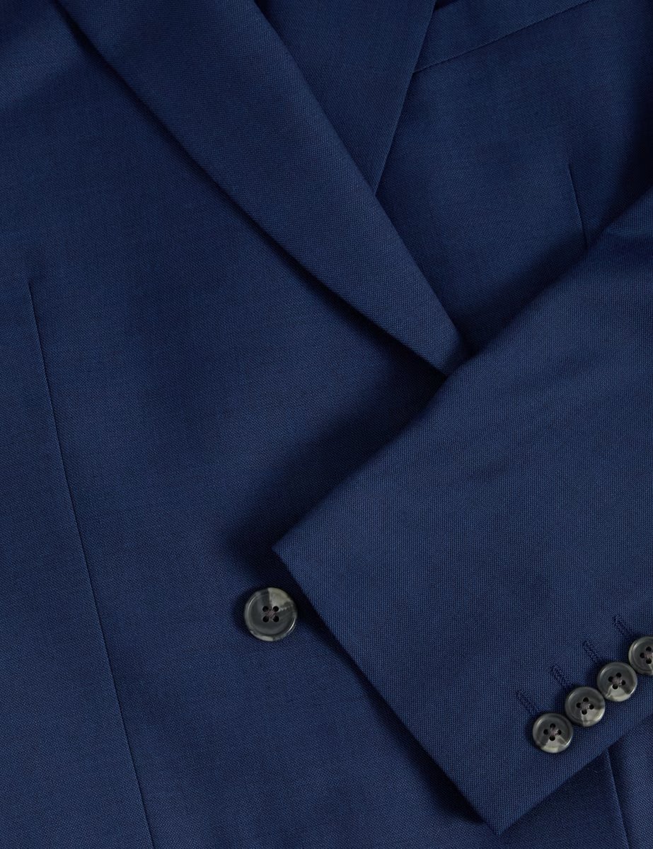 Marks & Spencer M&S Slim Fit Double Breasted Jacket with Stretch Dark Indigo - 2