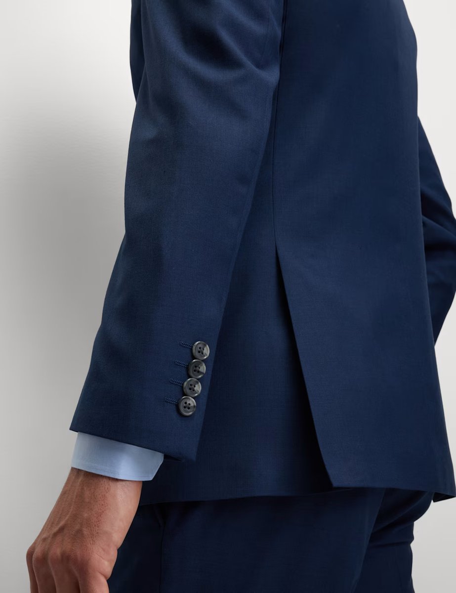 Marks & Spencer M&S Slim Fit Double Breasted Jacket with Stretch Dark Indigo - 4