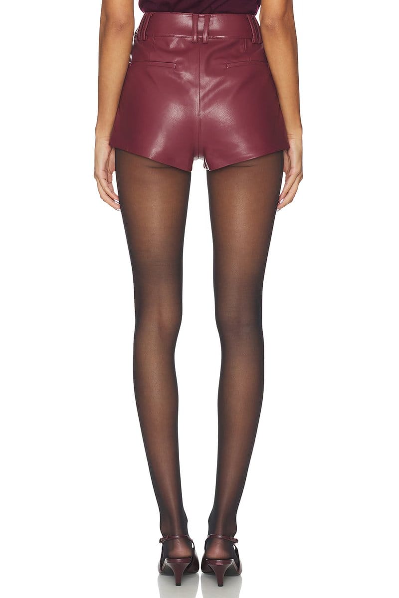 revolve Jordan Faux Leather Mini Short - 4