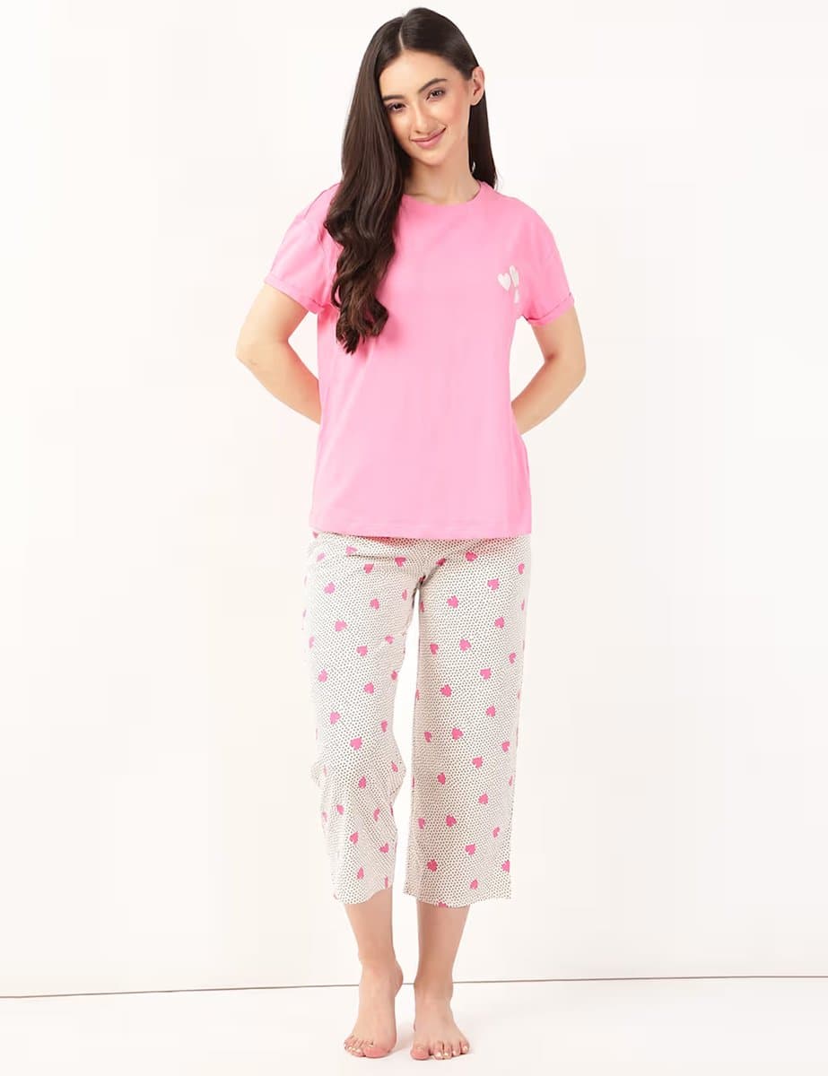 Marks & Spencer M&S INT SS CL Heart Flatpack Pink Mix