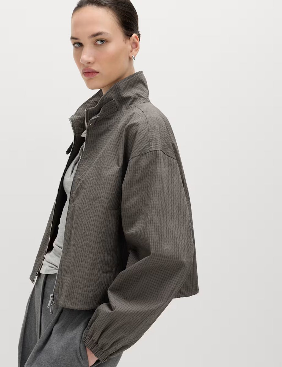 Marks & Spencer M&S Cotton Rich Lightweight Buckle Short Jacket Light Grey - 3