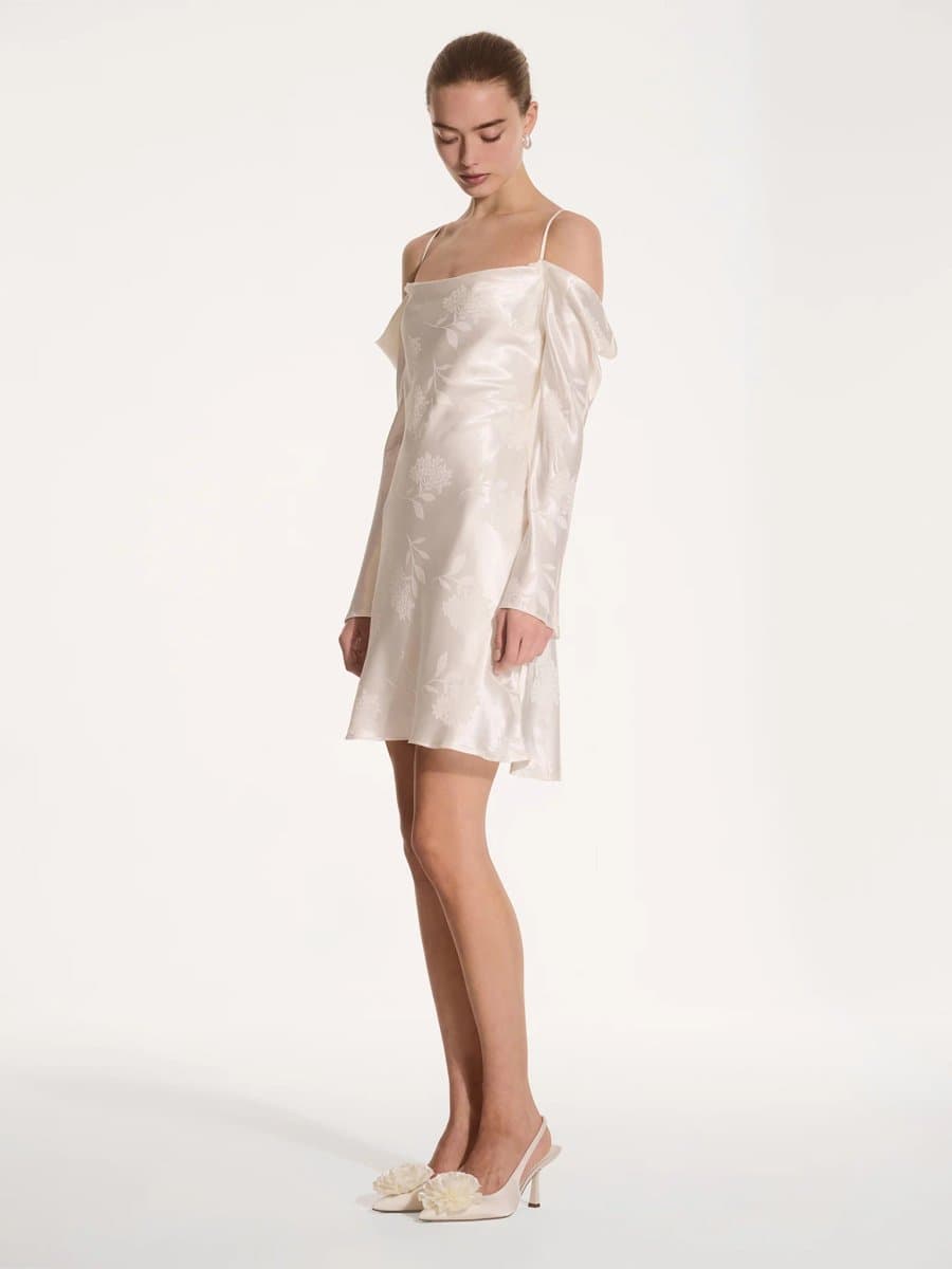 OMNES Monique Mini Dress in Ivory