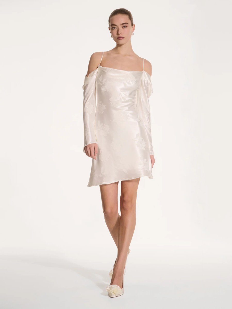 OMNES Monique Mini Dress in Ivory - 3