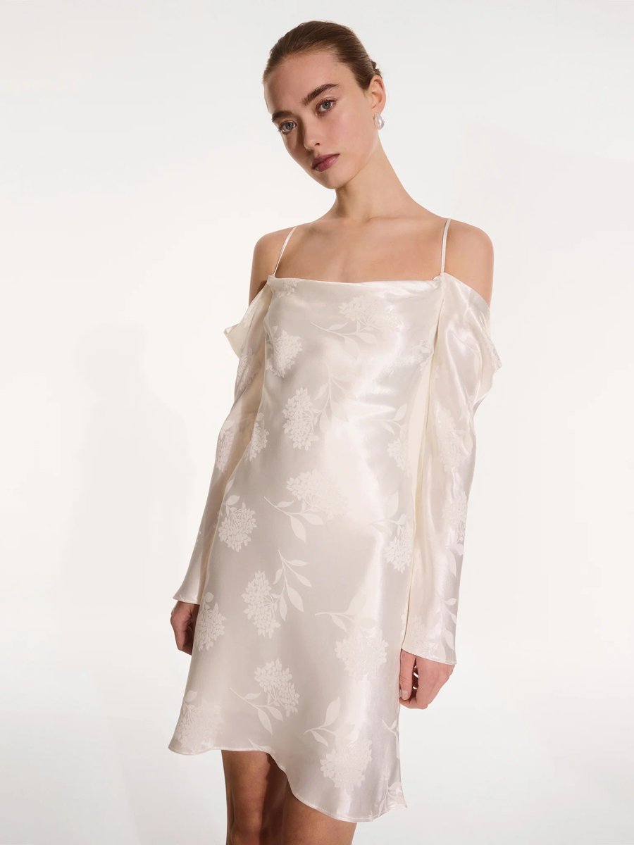 OMNES Monique Mini Dress in Ivory - 4