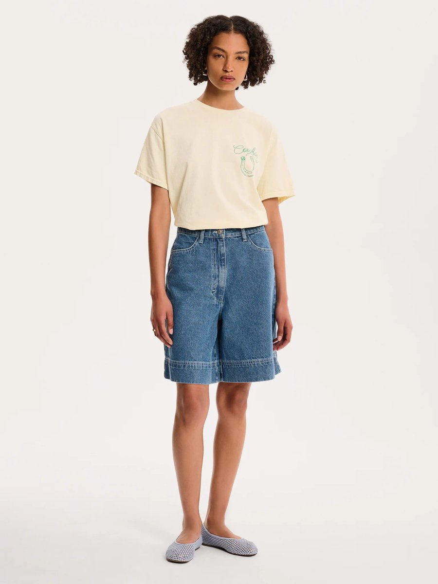 OMNES Robbie Shorts in Mid Wash - 2