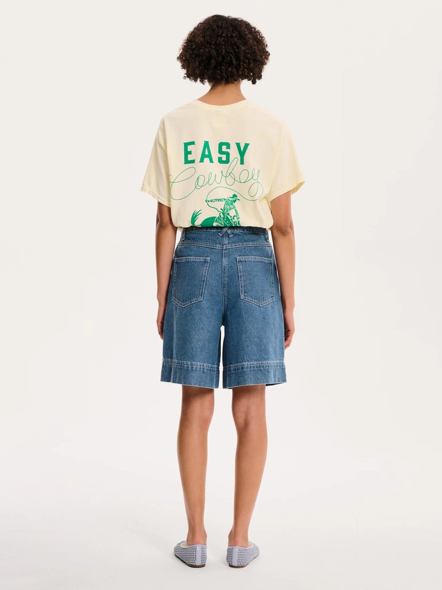 OMNES Robbie Shorts in Mid Wash - 3