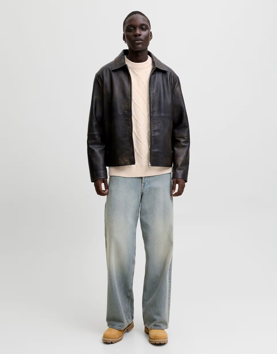 ASOS Jack & Jones cable knit jumper in cream - 2