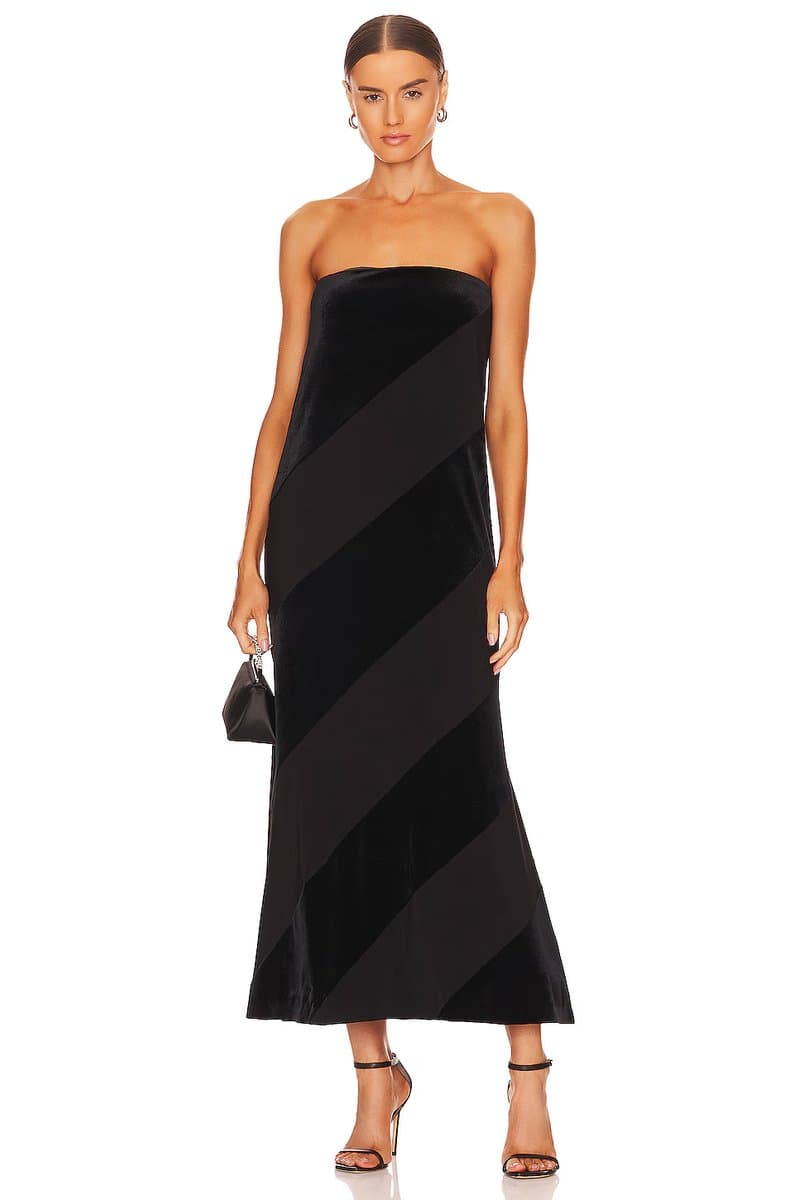 revolve Spiral Strapless Dress